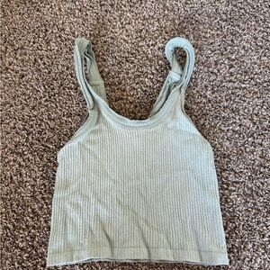 Ribbed Green Women's Top
